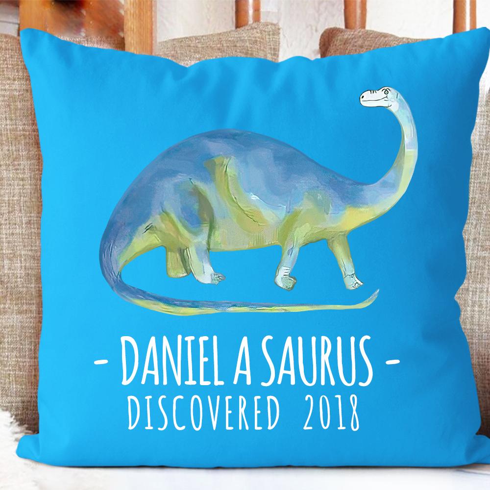 Personalized Dinosaur Name Pillowcase, Custom Dinosaur Kids Bedroom Decor III