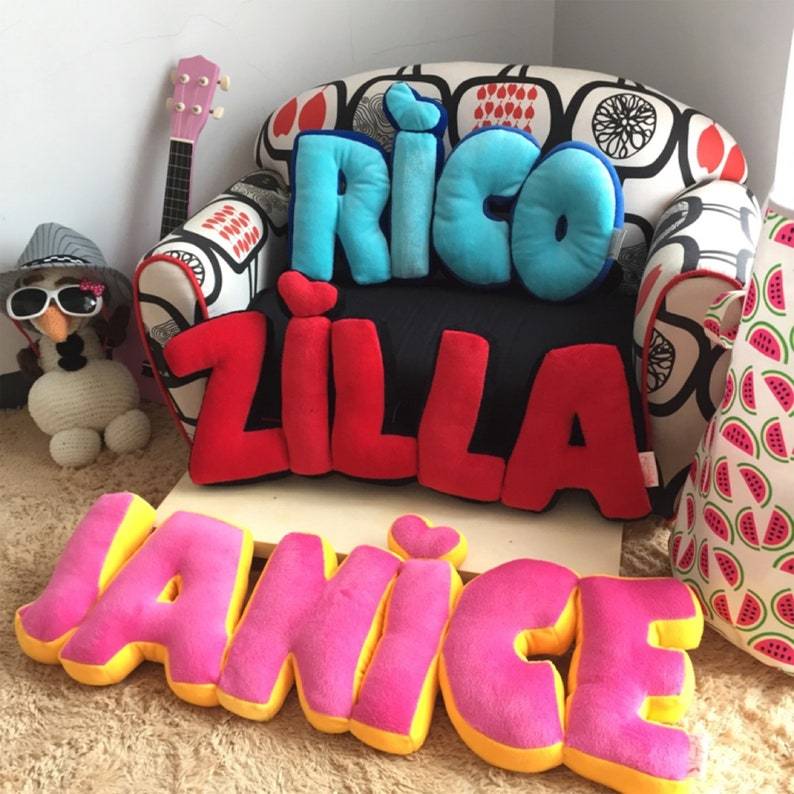 Custom Name Pillow, Alphabet Pillow,Name Shaped Pillow
