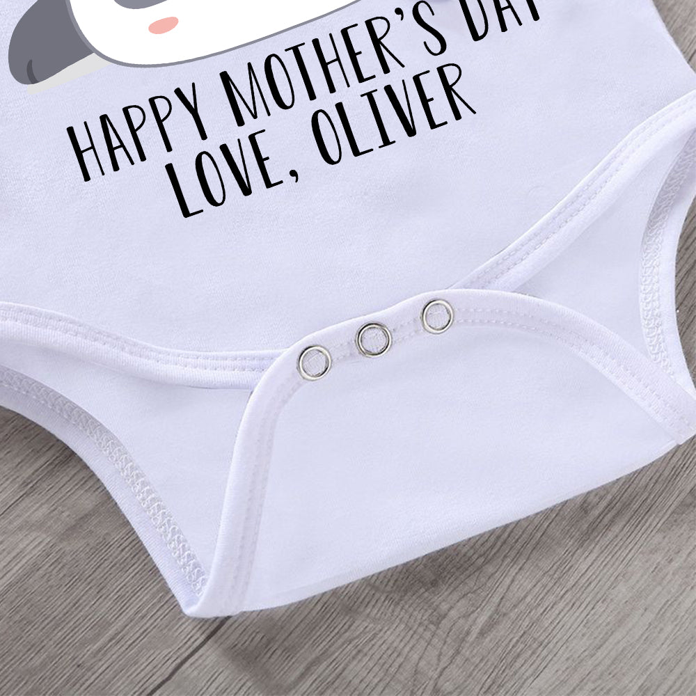 Custom Panda Mother's Day Baby Onesie