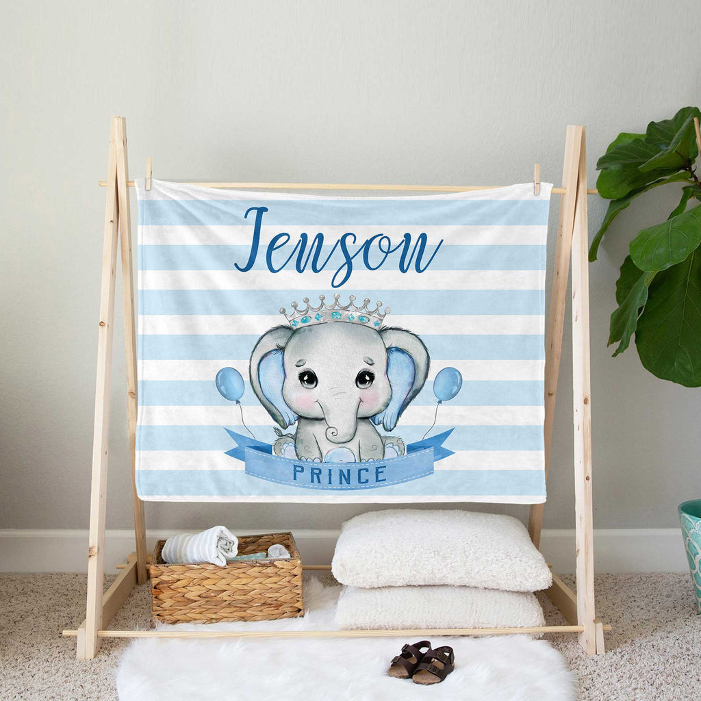 Personalized Elephant Blanket With Name III06
