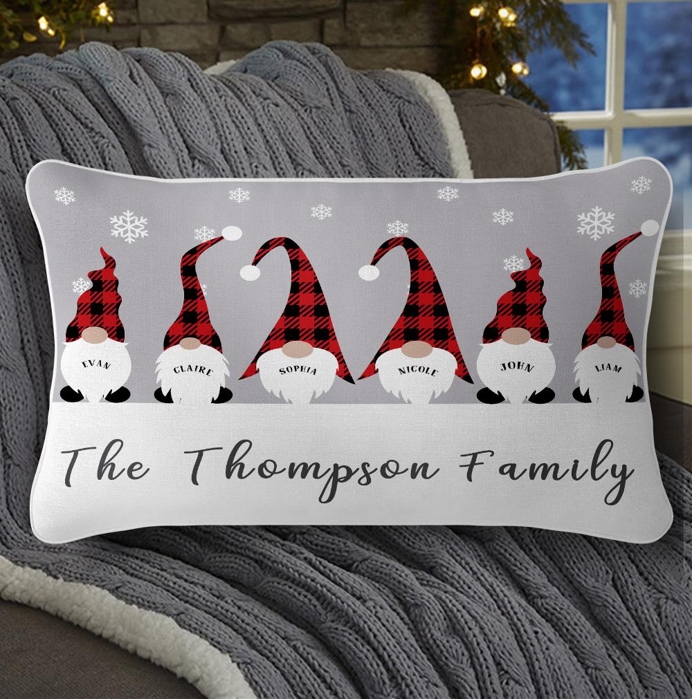 Personalized Christmas Gnomes Family Pillowcase With Name II