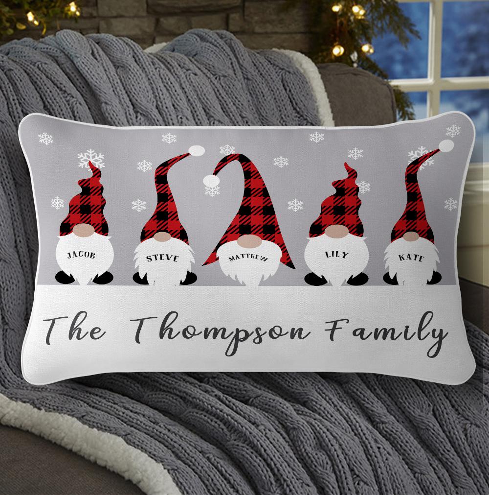 Personalized Christmas Gnomes Family Pillowcase With Name II