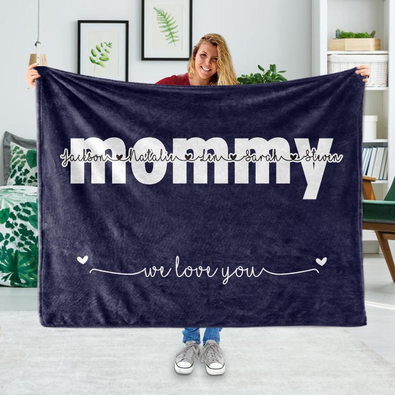 Personalized Fleece Blanket with Your Nick & Kids' Names