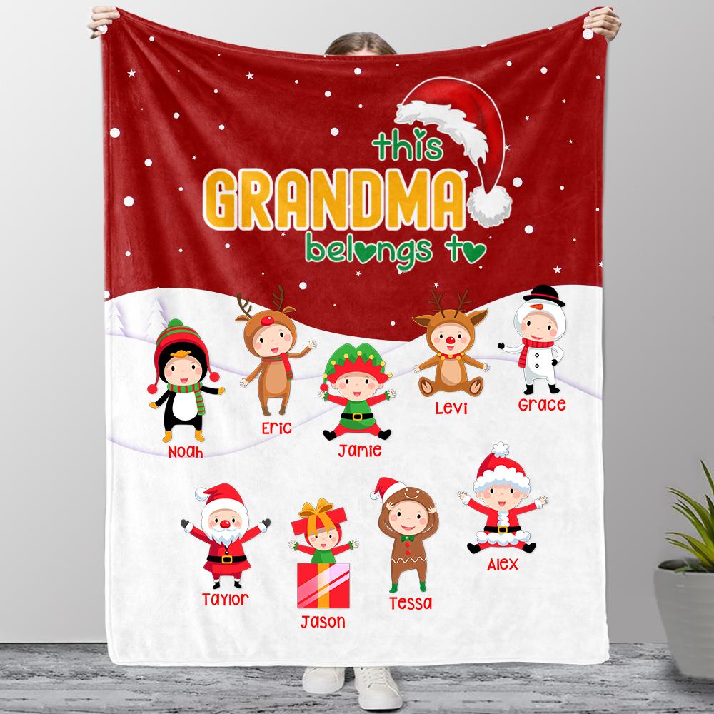 Personalized Christmas Blanket with Baby Names