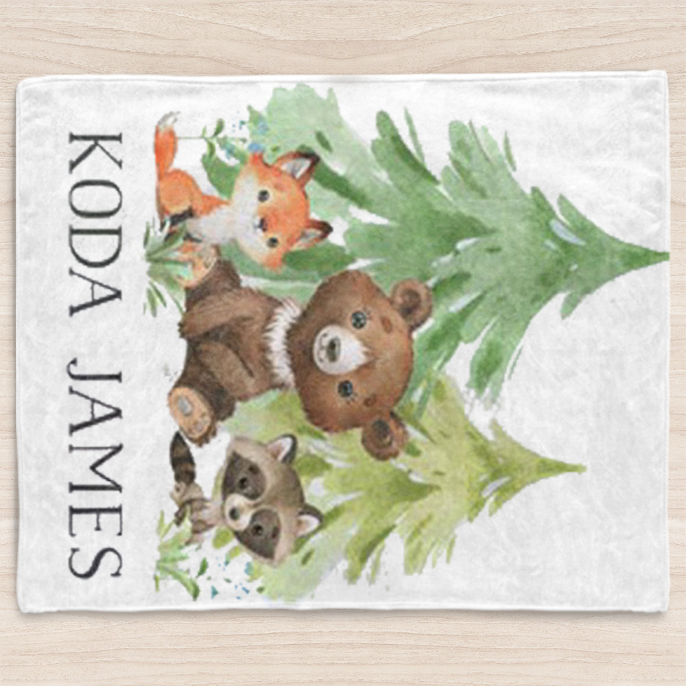 Personalized Baby Blankets, Baby animal Name Blankets, Baby Boy Blankets, Baby boy Blankets, Toddler Blanket, animal Nursery Decor