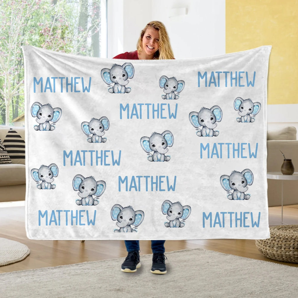 Baby Swaddle Fleece Blanket-elephant