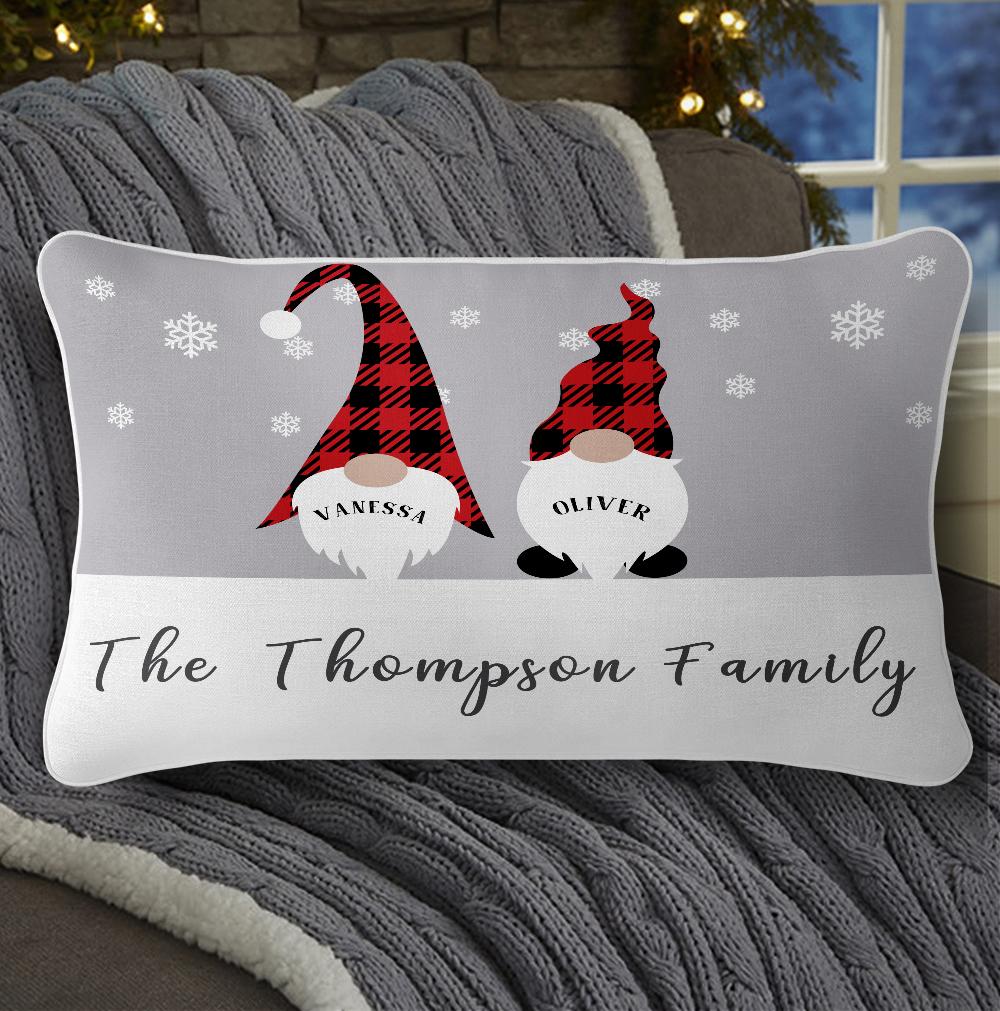 Personalized Christmas Gnomes Family Pillowcase With Name II