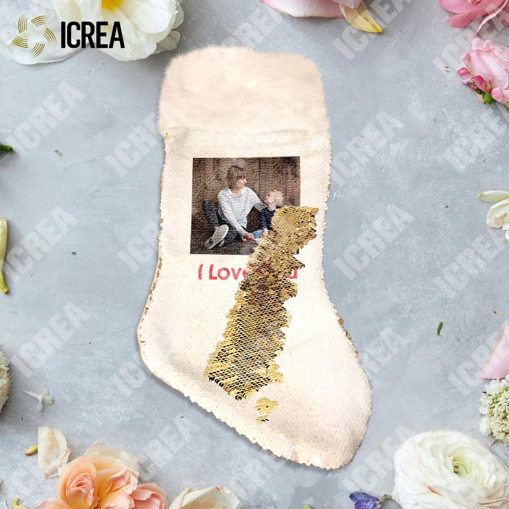 Personalized Sequins Christmas Stocking