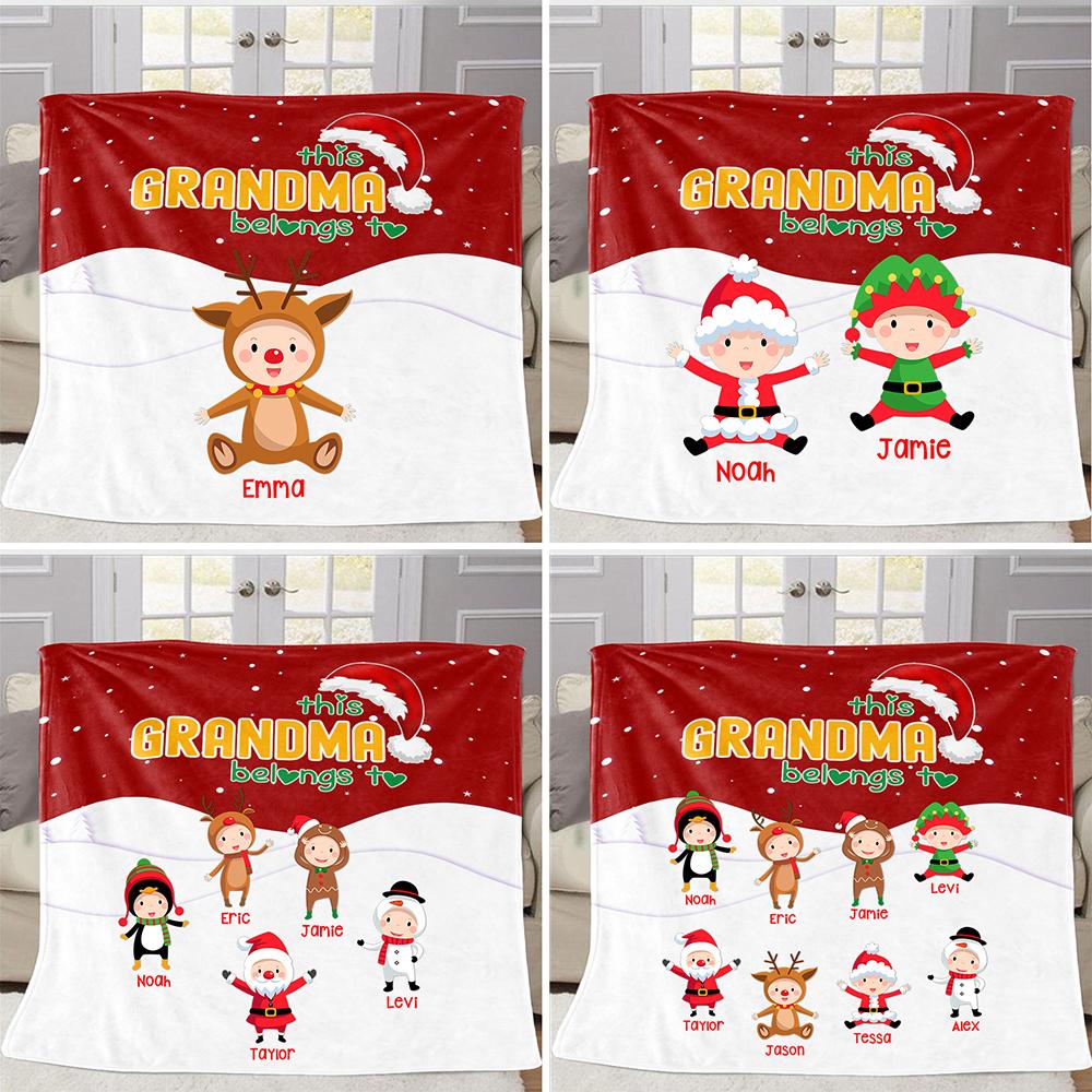 Personalized Christmas Blanket with Baby Names