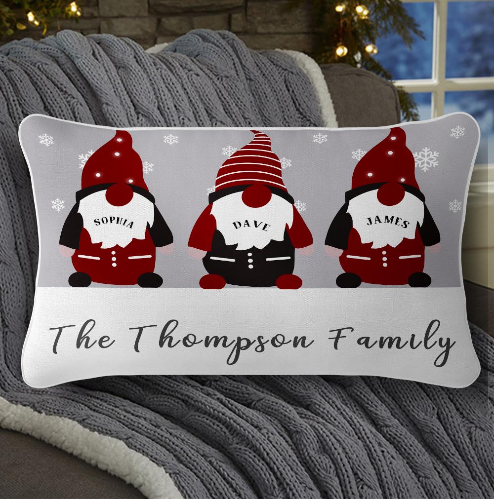 Personalized Christmas Gnomes Family Pillowcase With Name I