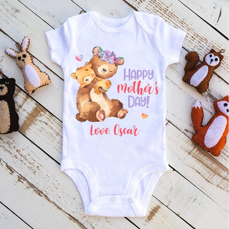 Custom Bear Mama and Baby Mother's Day Fleece Blankets