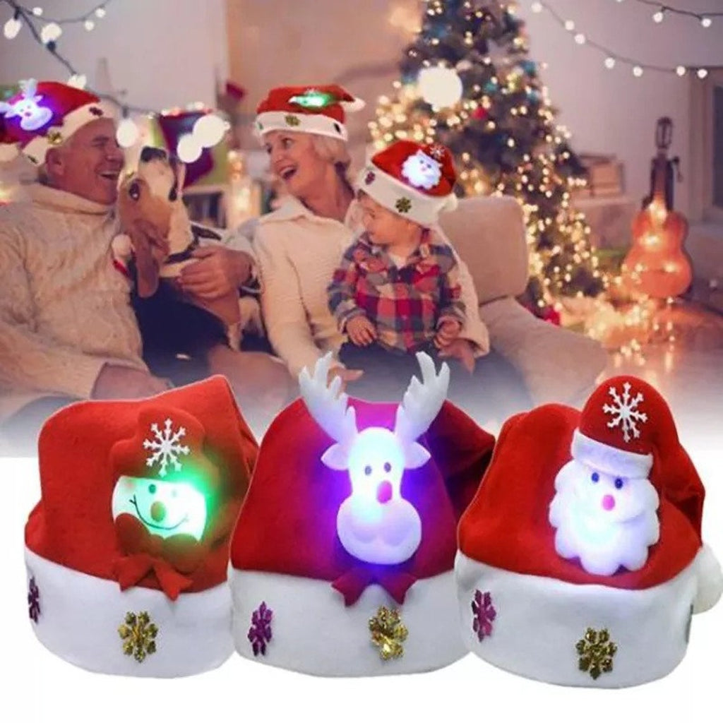 New Christmas Santa Hat with Light