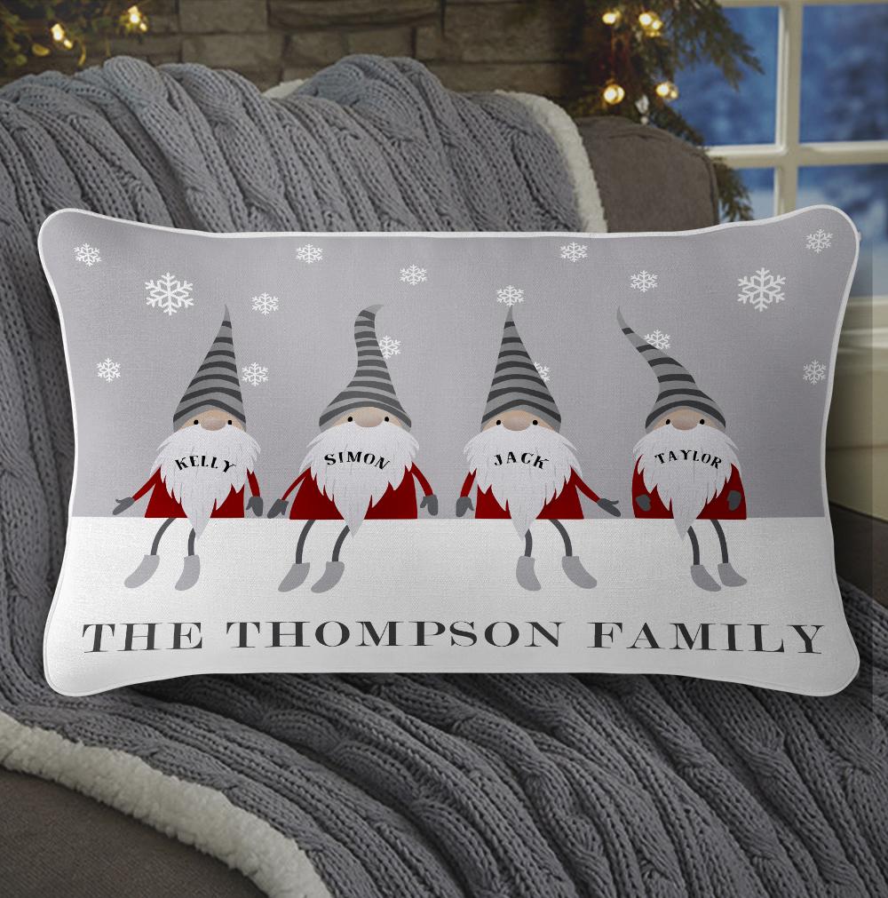 Personalized Christmas Gnomes Family Pillowcase With Name III