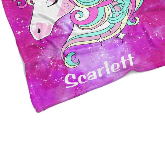 Custom UNICORN Name Blankets