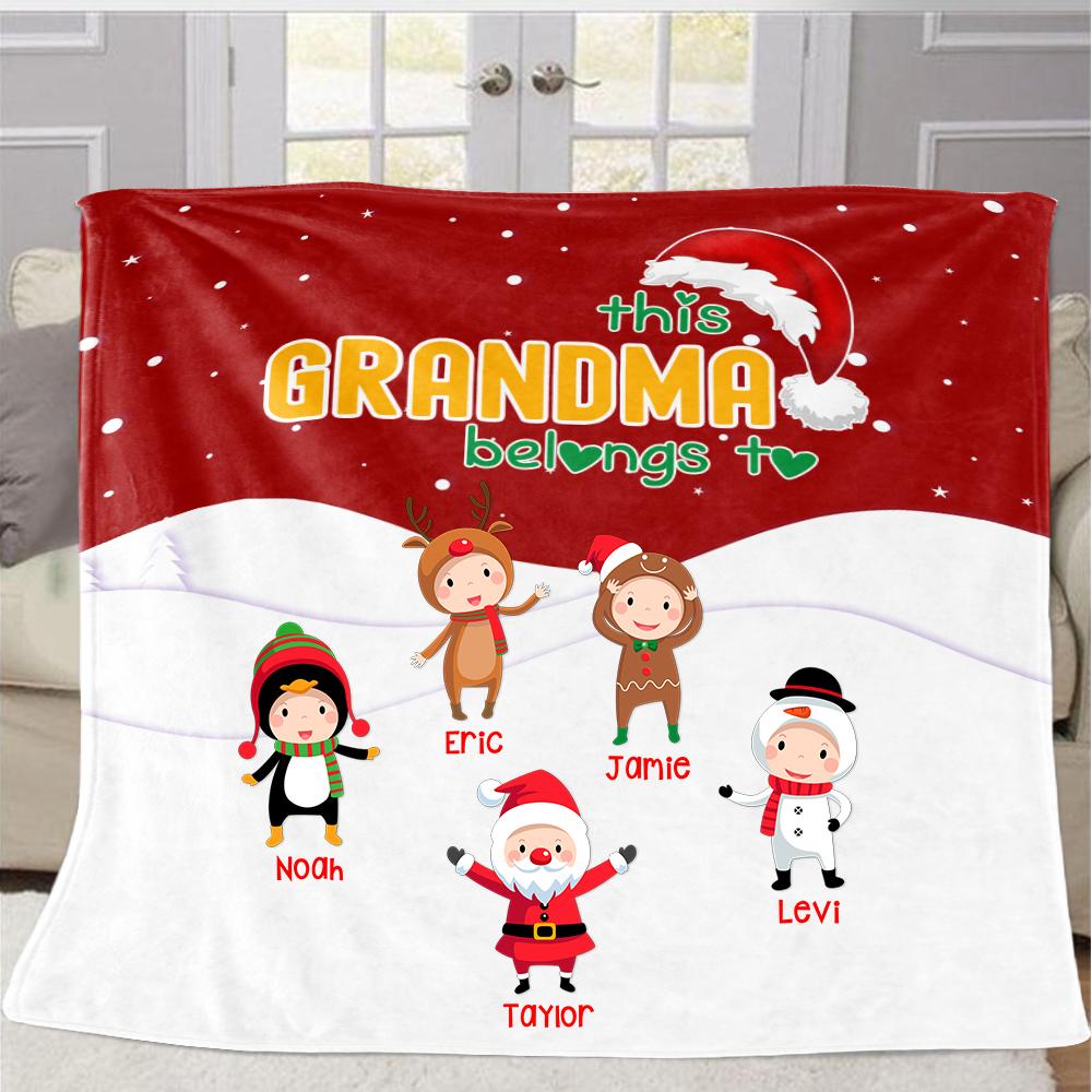 Personalized Christmas Blanket with Baby Names