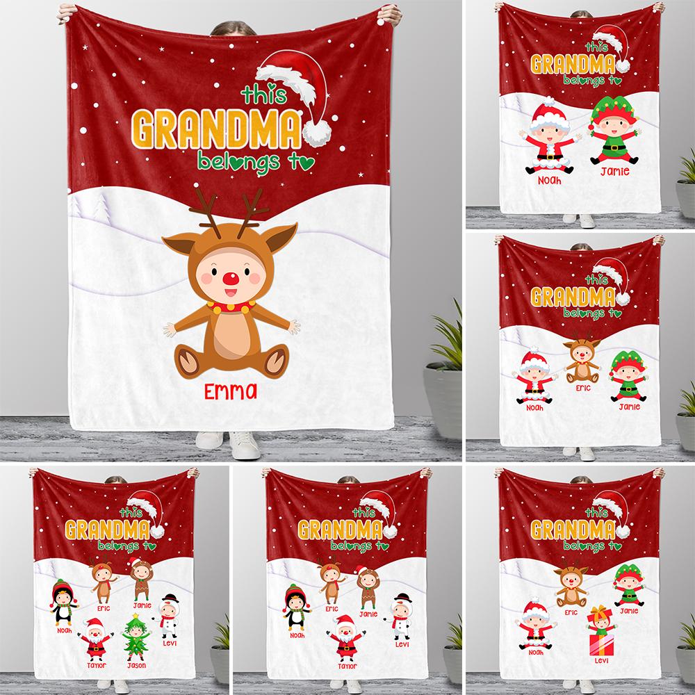 Personalized Christmas Blanket with Baby Names