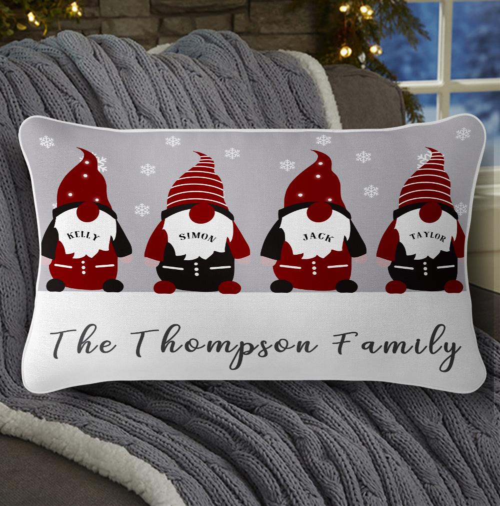 Personalized Christmas Gnomes Family Pillowcase With Name I