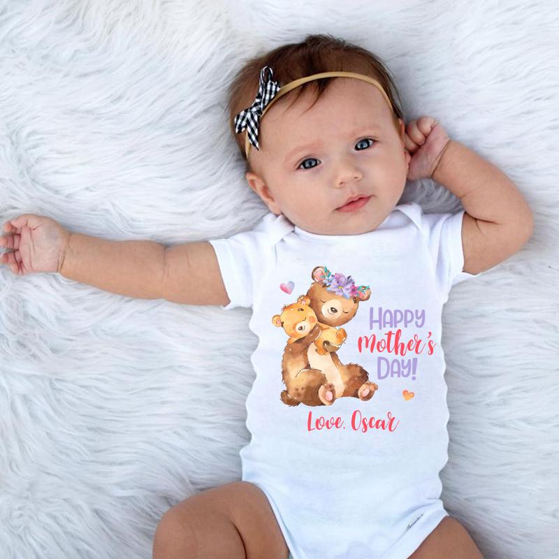 Custom Bear Mama and Baby Mother's Day Fleece Blankets