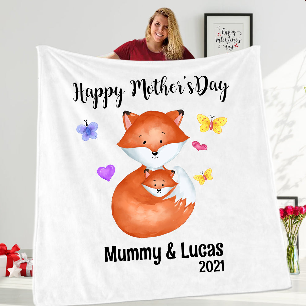 Custom Fox Mother's Day Onesies and Matching Mom Shirts