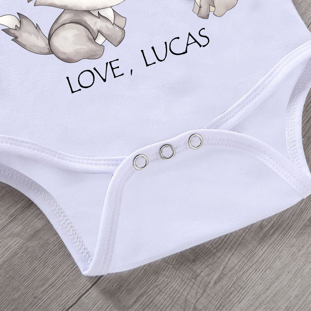 Custom Two Dogs Mother's Day Baby Onesie