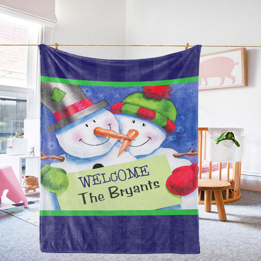 Custom CHRISTMAS BLANKET with Name