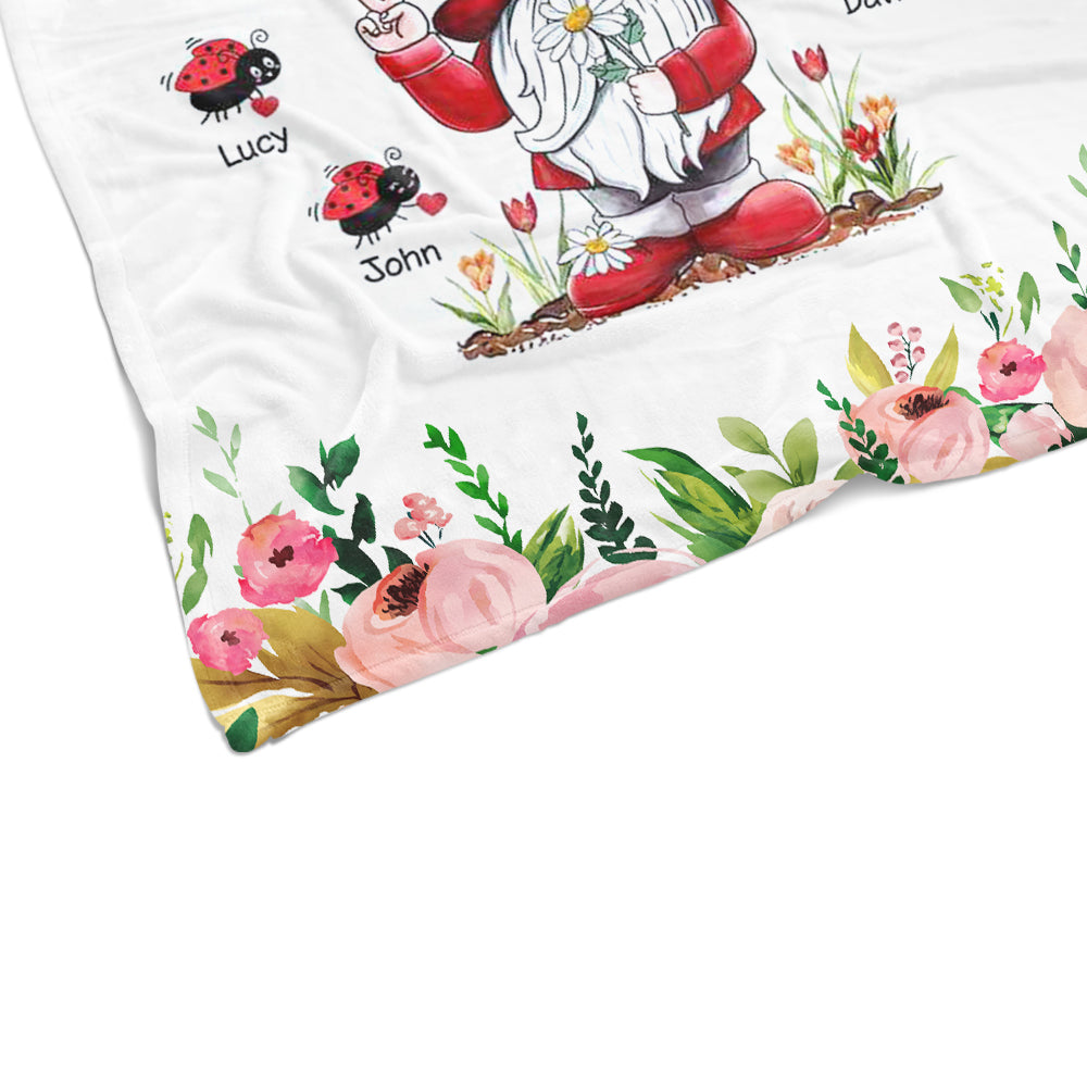 Custom "Love Bug" Fleece Name Blanket For Grandma and Mothers, Mother's Day Gift, Mother Blanket, Granny’s Favorite