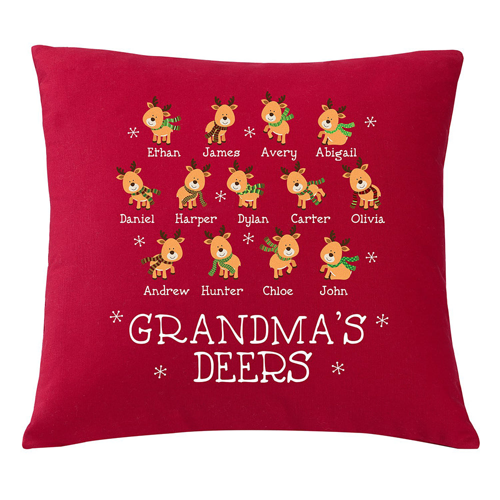 New Custom Name Little Deers Pillowcase, Merry Christmas!