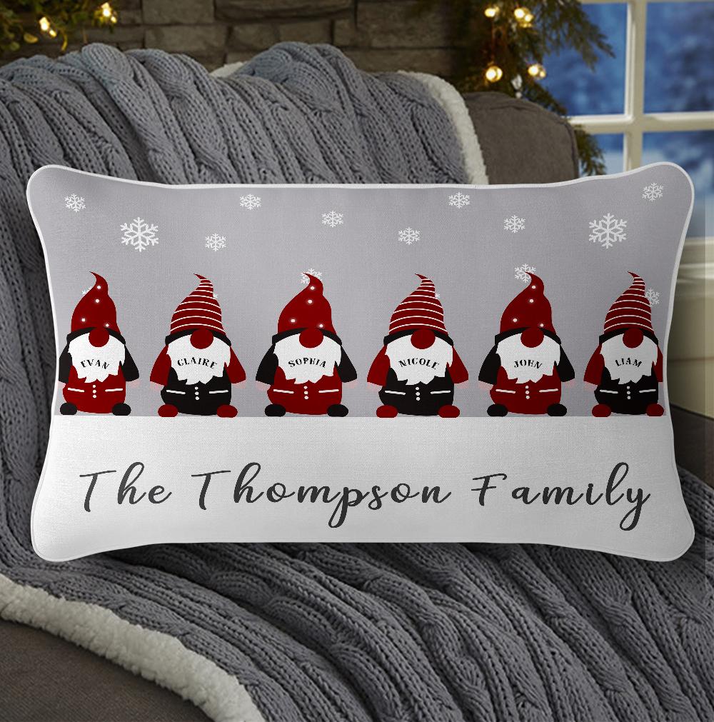 Personalized Christmas Gnomes Family Pillowcase With Name I
