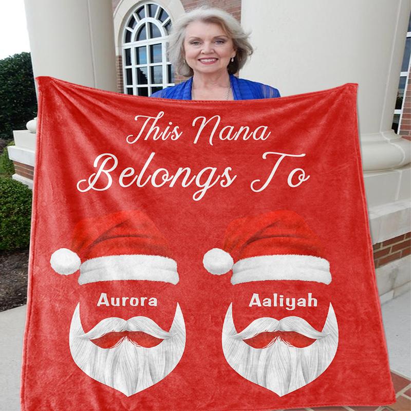 Custom CHRISTMAS BLANKET with Nickname & Kids Names
