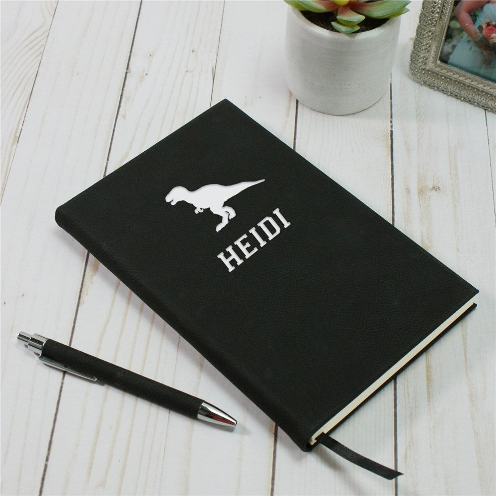 Personalized Dinosaur Leather Journal,Christmas Gift，Custom Name Gift
