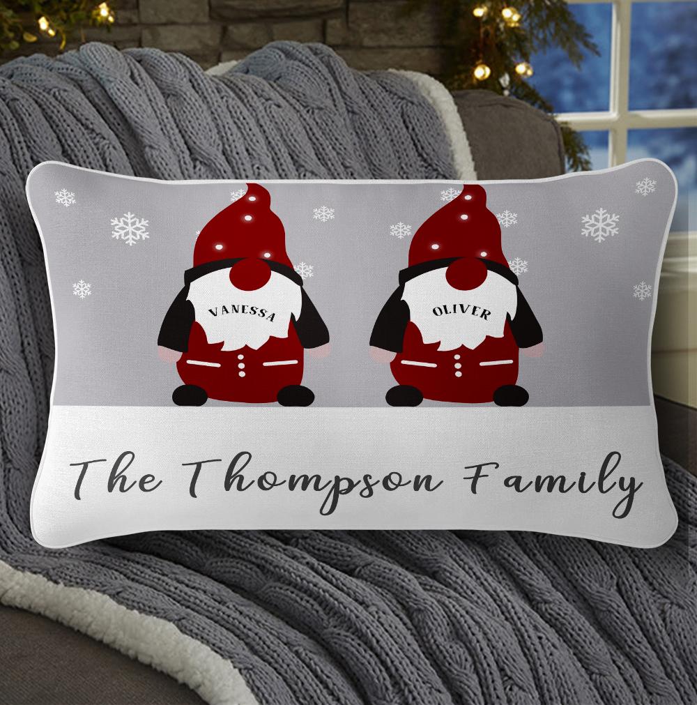 Personalized Christmas Gnomes Family Pillowcase With Name I