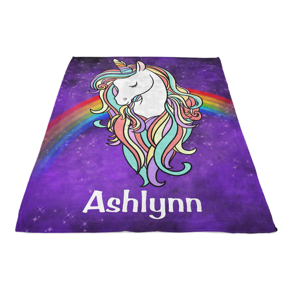 Custom Magical Unicorn Cozy Plush Fleece Blanket