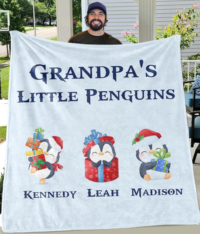 Custom CHRISTMAS BLANKET with Nickname & Kids Names