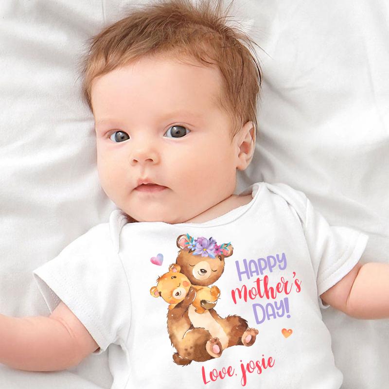 Custom Bear Mama and Baby Mother's Day Fleece Blankets