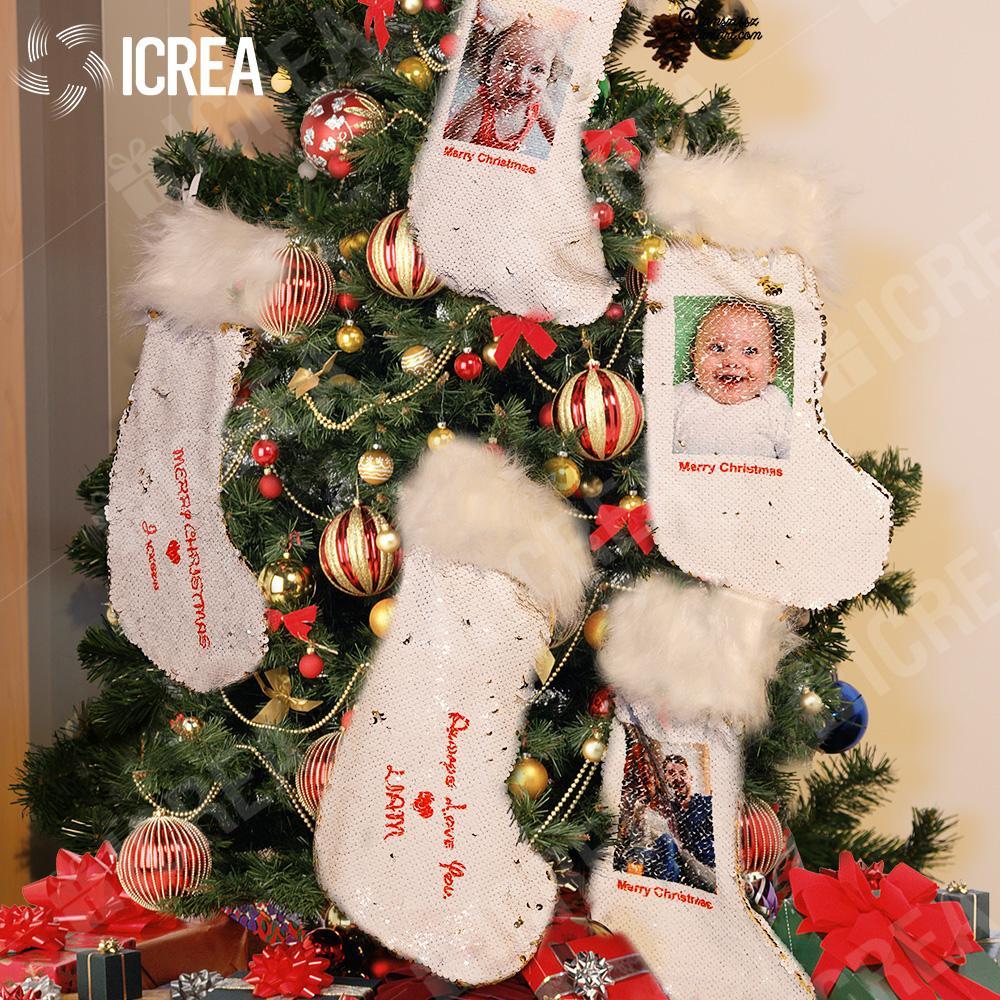 Personalized Sequins Christmas Stocking With Name