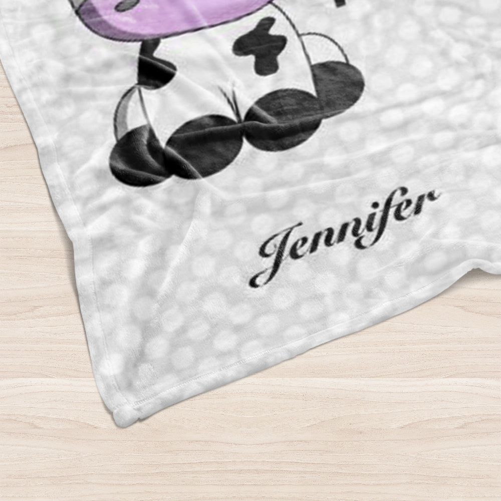 Custom Animal Boy and Girl Name Blanket