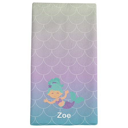 Custom Name Beach Towel Unicorn Mermaid Shark Whale