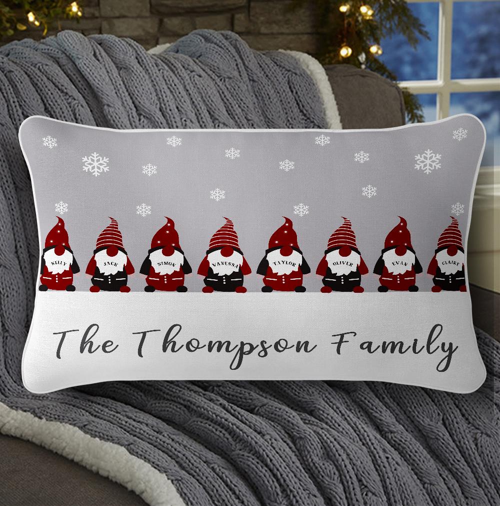 Personalized Christmas Gnomes Family Pillowcase With Name I