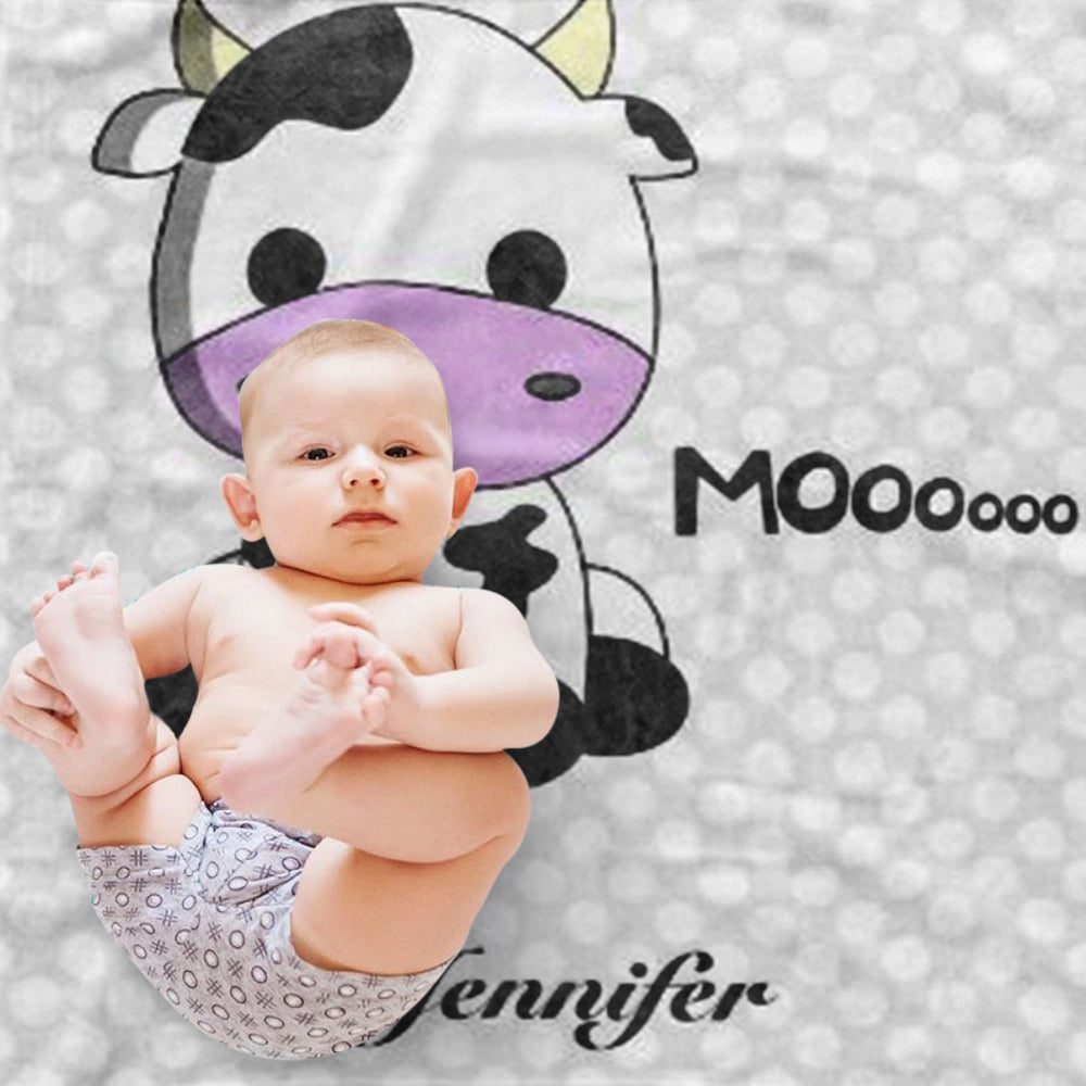 Custom Animal Boy and Girl Name Blanket