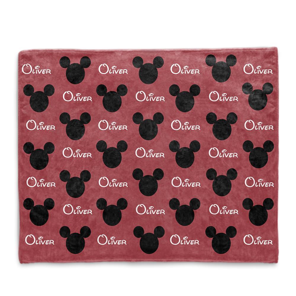 Personalized Name Mickey Cartoon Pattern Baby Blankets
