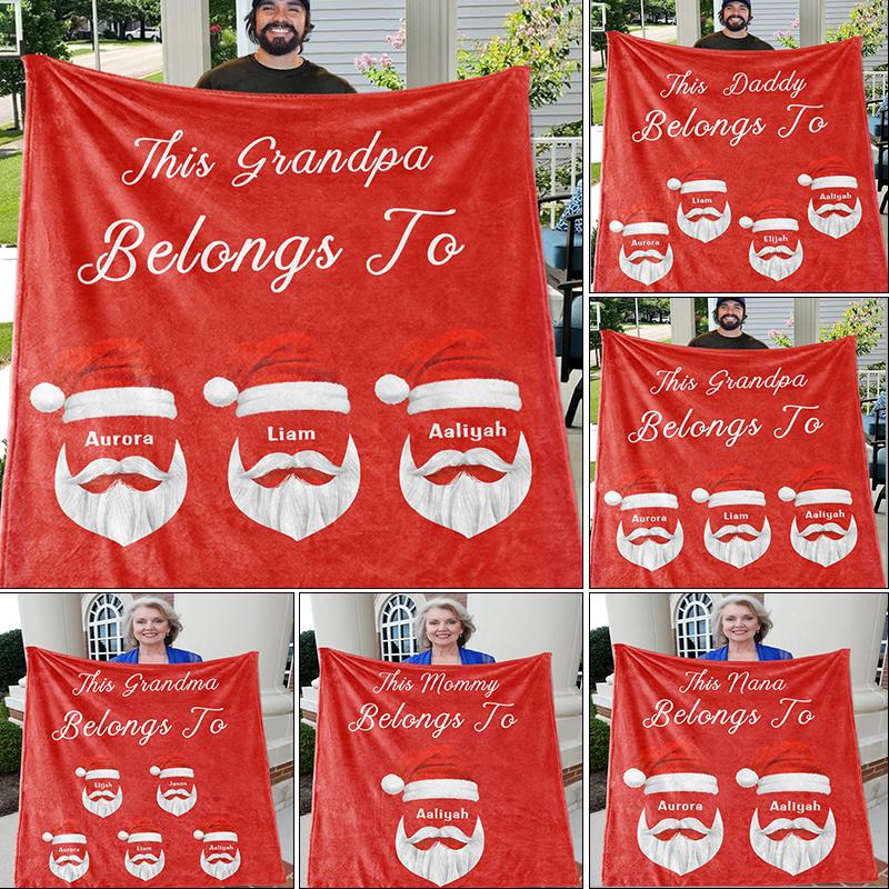 Custom CHRISTMAS BLANKET with Nickname & Kids Names