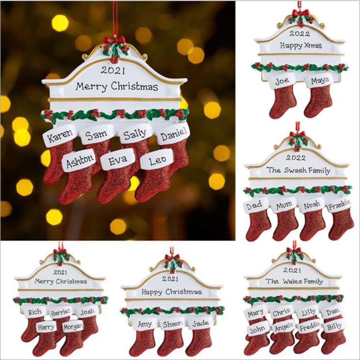 Custom Christmas Red Socks Ornament Decoration