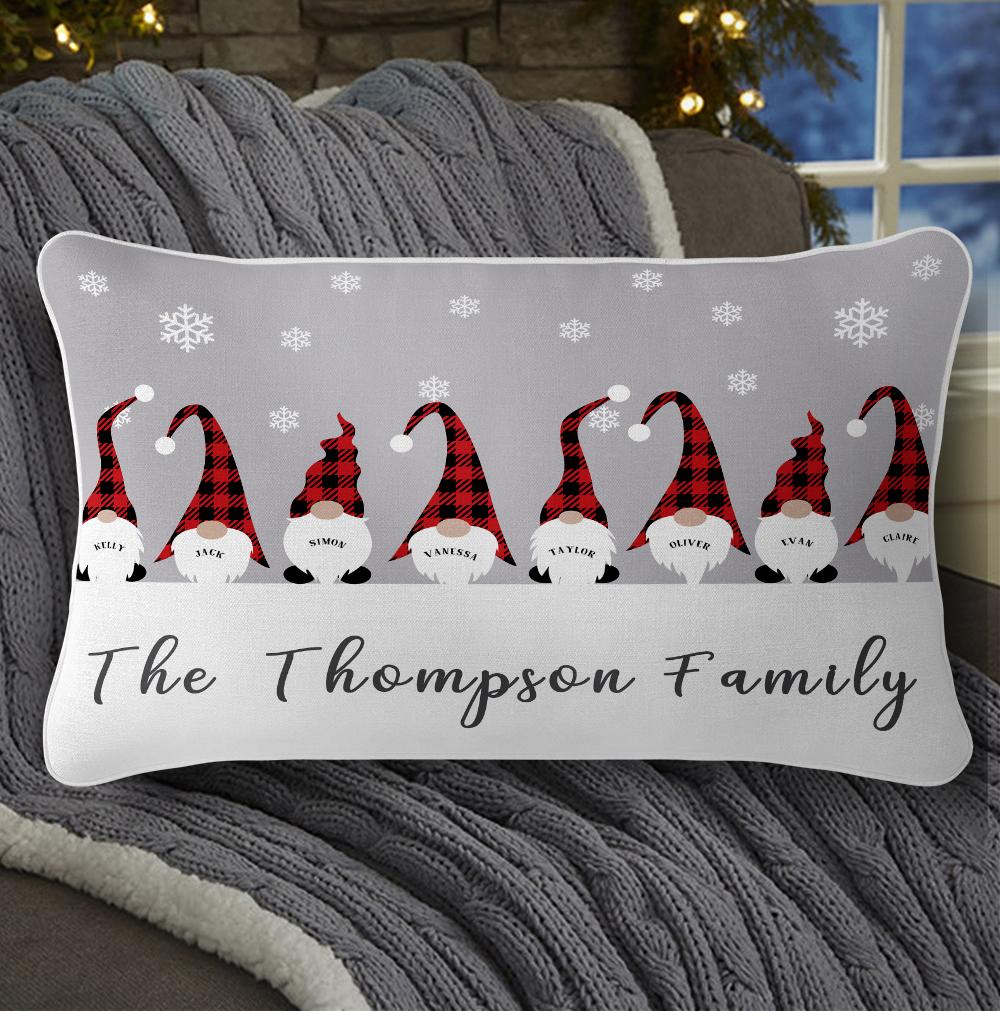 Personalized Christmas Gnomes Family Pillowcase With Name II