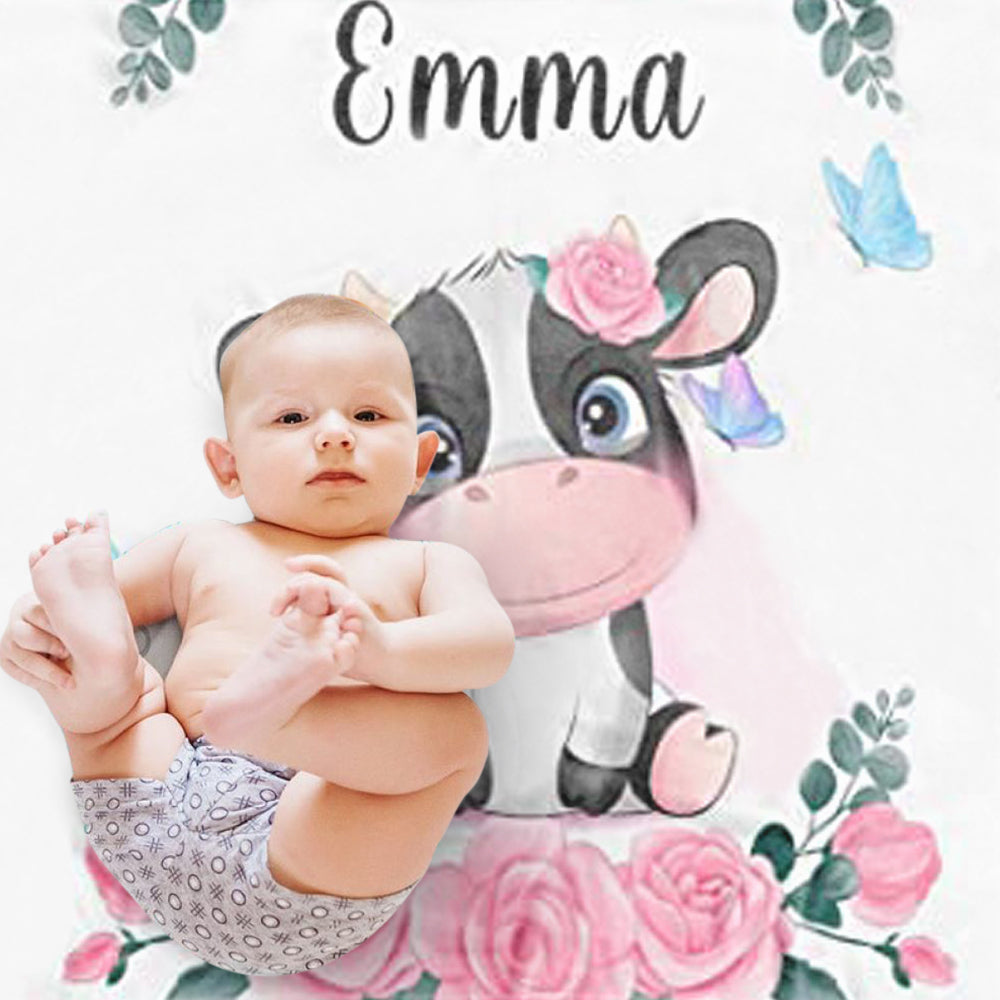 Custom Animal Girl Name Blanket