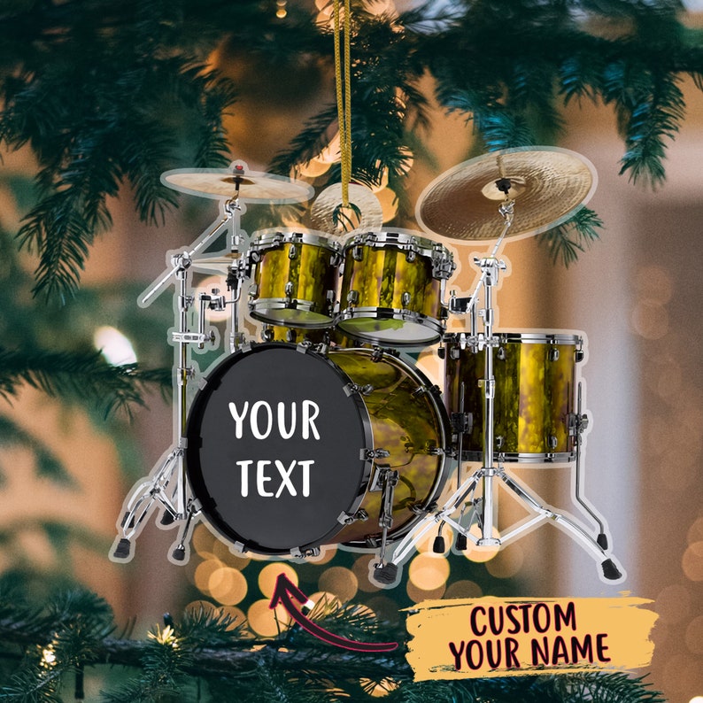 Personalized Drummer Christmas Ornament