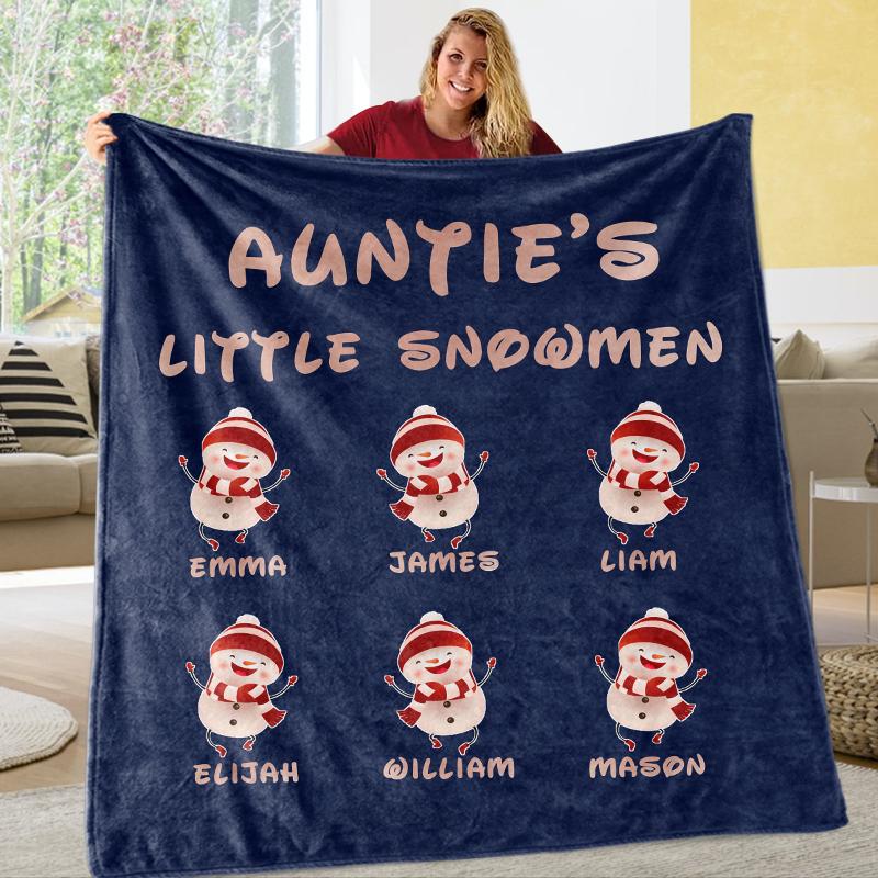 Custom CHRISTMAS BLANKET with Nickname & Kids Names