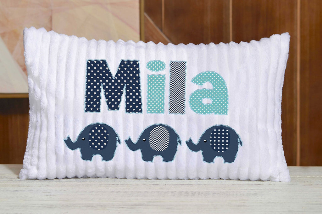 Custom Chenille Animal Pillow I06 - Elephants