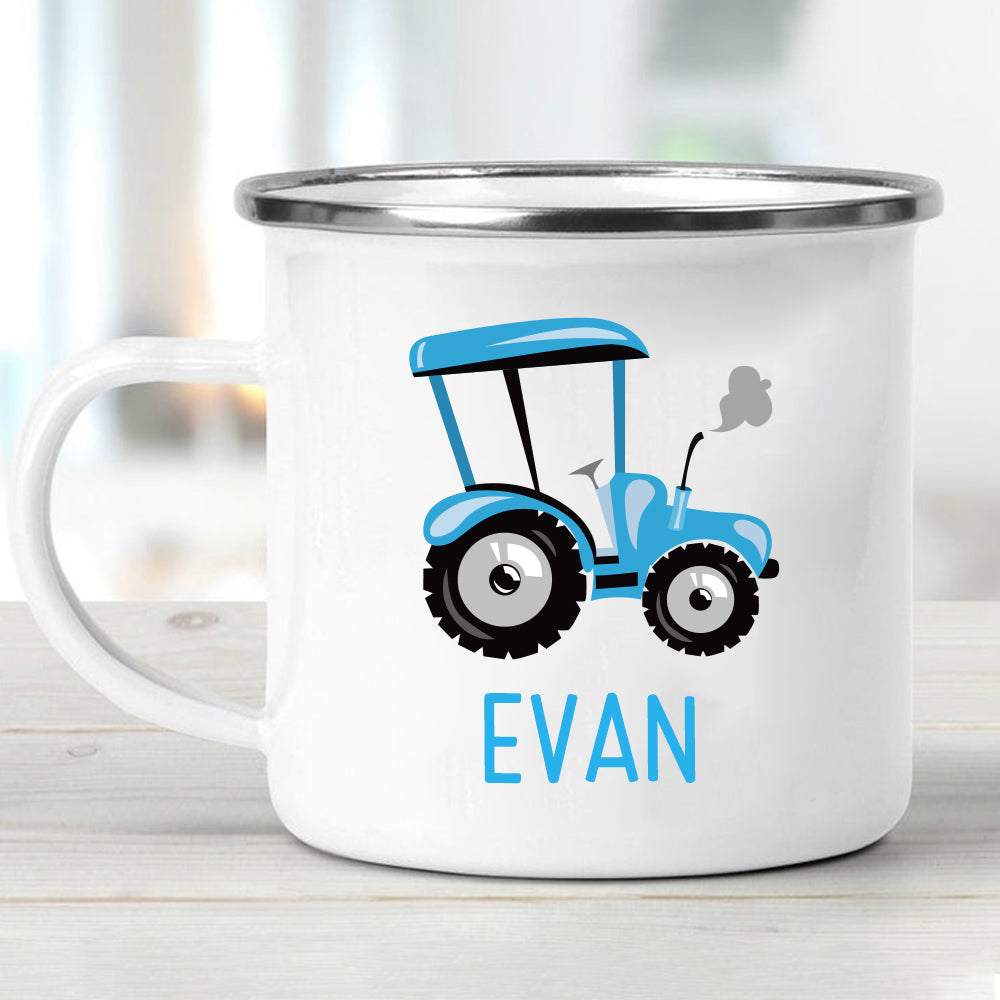Custom Name Truck Children's Enamel Campfire Mug XXIII