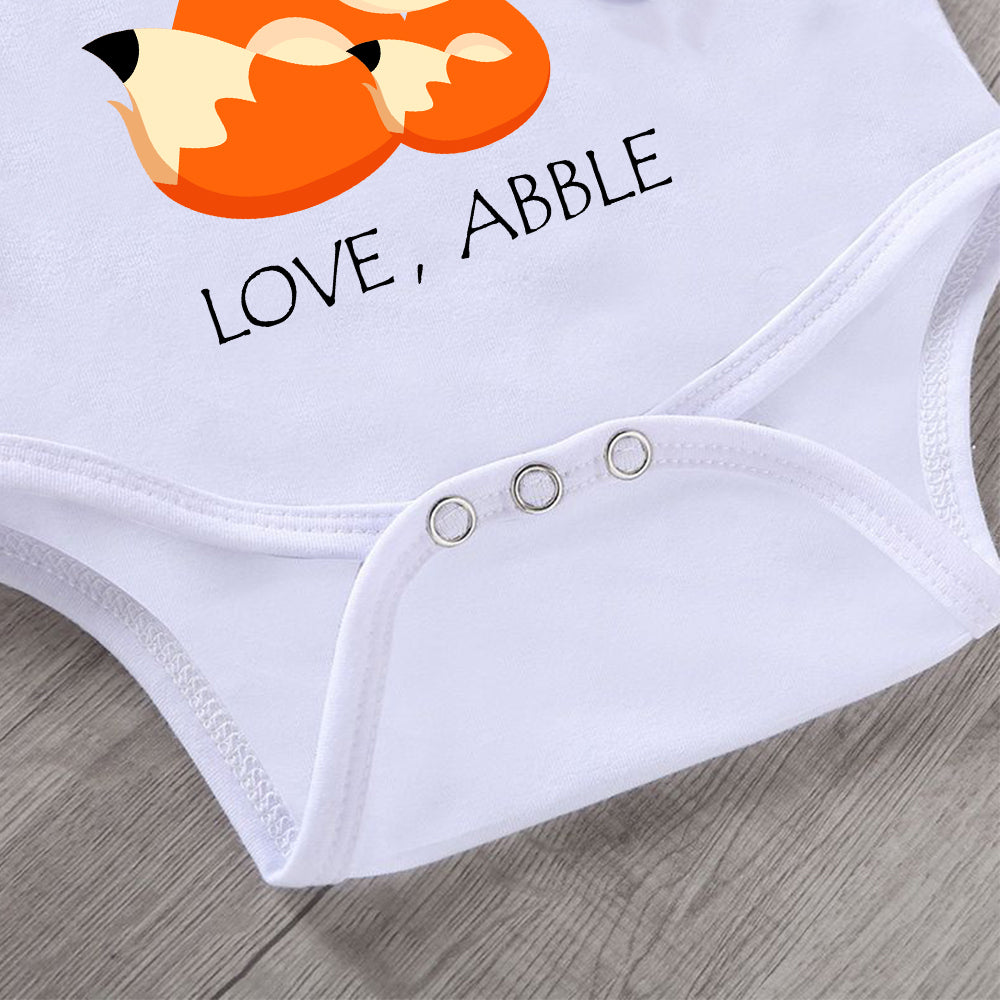 Custom Two Fox Mother's Day Baby Onesie
