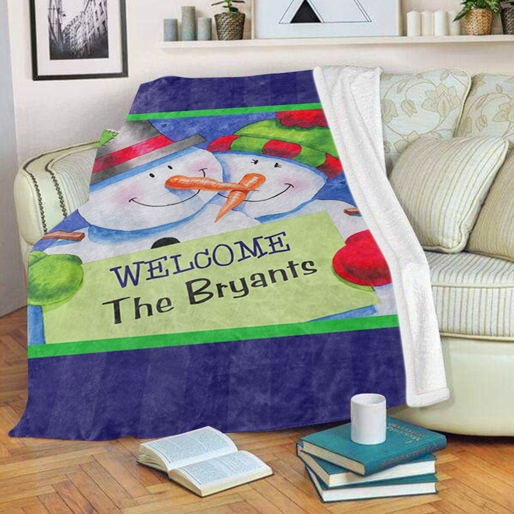 Custom CHRISTMAS BLANKET with Name